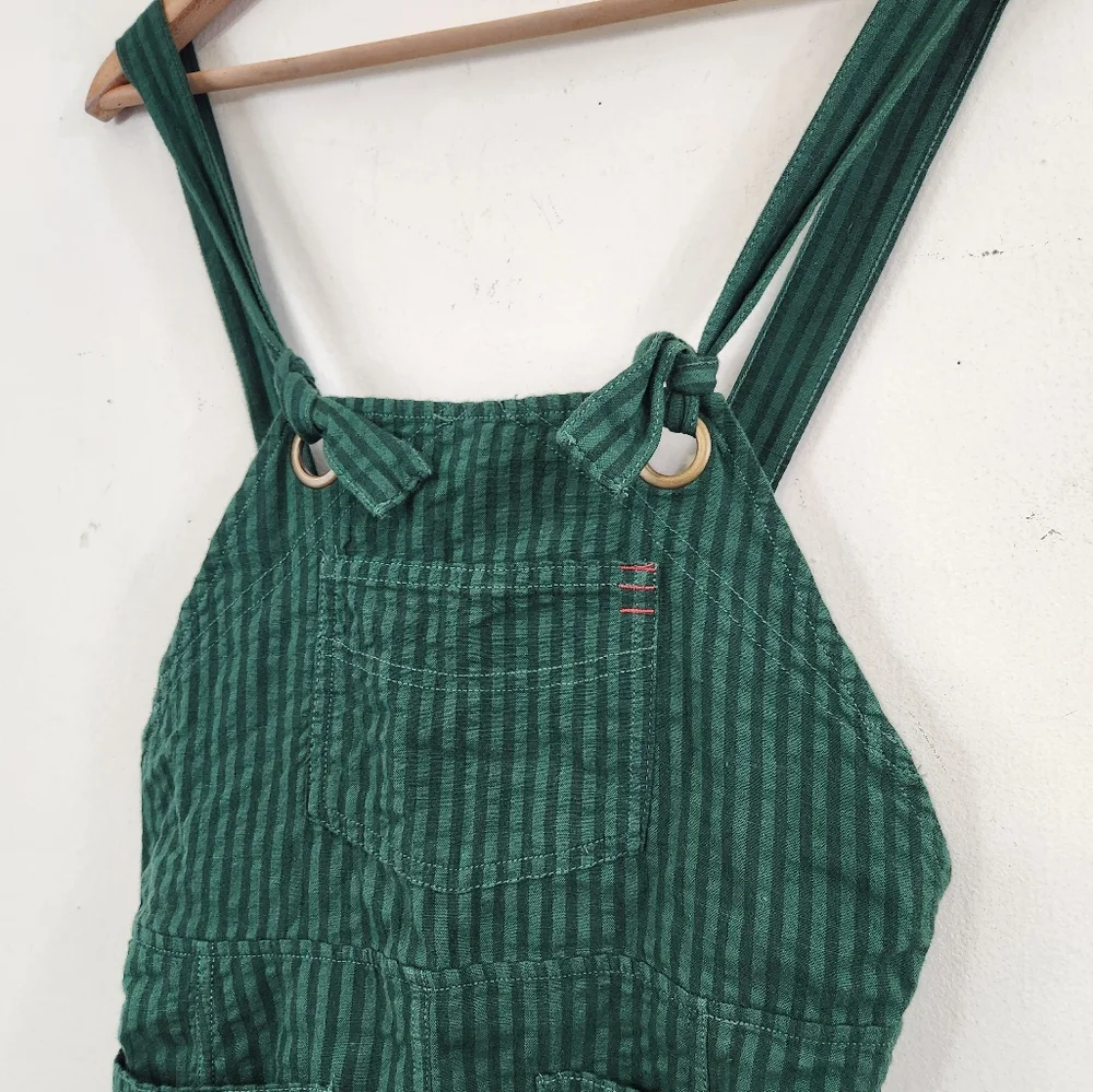 Urban Outfitters Dark Green Quilted Short Overalls
